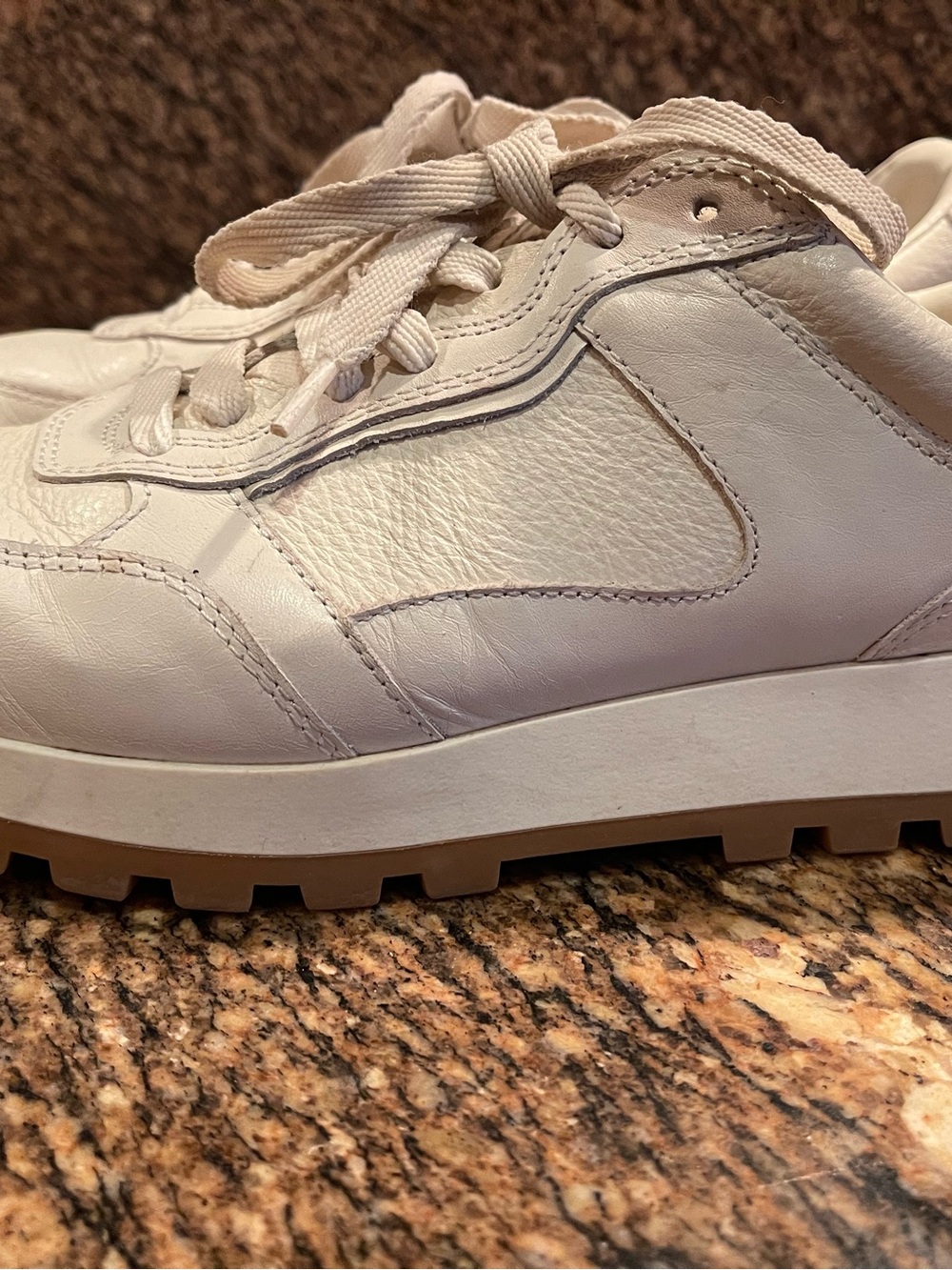 ZARA White Leather Sneakers